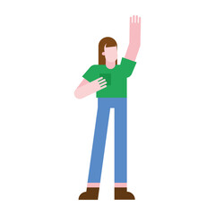 isolated woman cartoon vector design