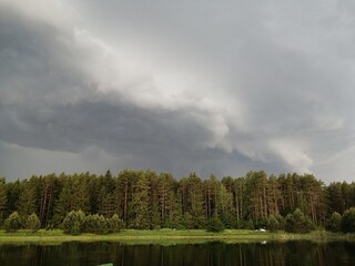 clouds over the river