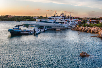Obraz premium Harbor of Porto Cervo, heart ofSardinia, Italy