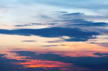 sunset sky and clouds