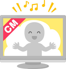 CMを映しているテレビ