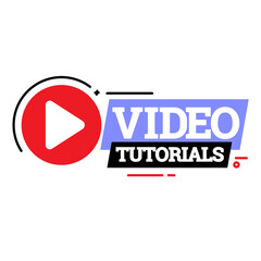 Video Tutorials icon. Symbol or emblem. vector illustration