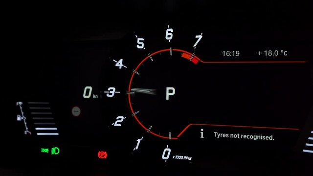 Beautiful sports dashboard of a Japanese manufacturer