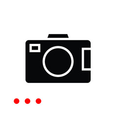 camera vector icon for graphic and web design