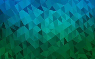 Light Blue, Green vector triangle mosaic texture.