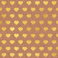 Metallic Gold Pattern on Cork Background