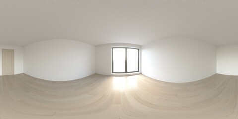 empty room, spherical panorama of the interior, 3D illustration