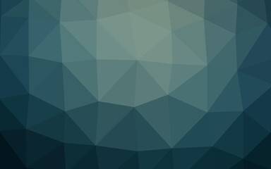 Dark Blue, Green vector shining triangular background.
