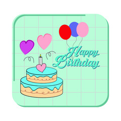 birthday card with cake