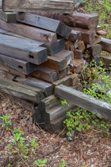 pile of firewood and grass