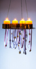 Weihnachten Advent Kerze Adventskranz Modern Flame Ständer
Metall Kerzenständer Leuchten...
