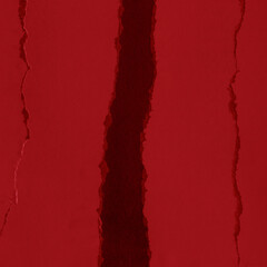 Red vintage and old looking crumpled paper background. Retro cardboard texture. Grunge paper for drawing. Ancient book page. Present wrapping.