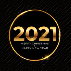 2021 New Year and Merry Christmas Background. Vector Illustration