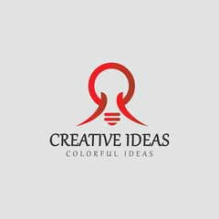 Creative ideas logo design template. Vector illustration