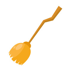 halloween broom icon vector design