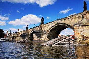 Fototapeta premium charles bridge from the Vltava river