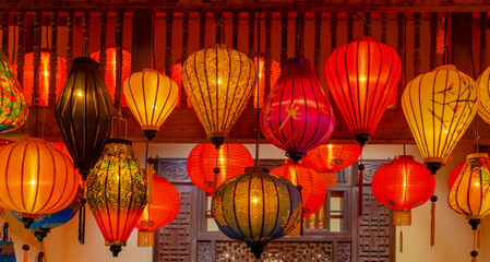 Fototapeta na wymiar Beautiful traditional Chinese Lantern lamp background.