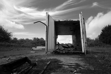 Derelict shipping container example