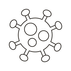 Fototapeta premium covid19 particle line style icon