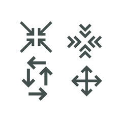 Arrow set icon for web and mobile, modern minimalist flat design. Eps 10 vector illustration.