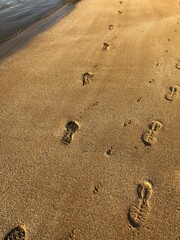 footprints in sand