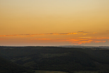 sunset in the mountains