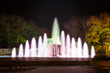 fountain at night
