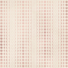 Rose Gold Metallic Pattern on Vintage Ivory Background, Digital Paper