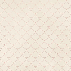 Rose Gold Metallic Pattern on Vintage Ivory Background, Digital Paper