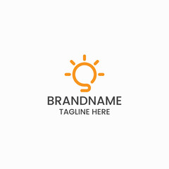 Obraz premium Letter S light bulb logo icon design template vector