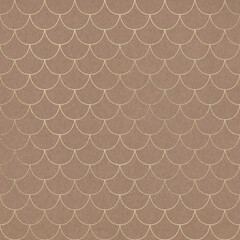 Champagne Gold Metallic Pattern on Kraft Paper Texture Background