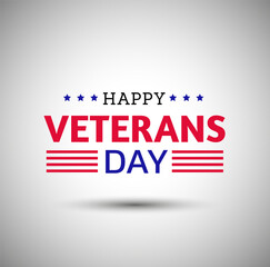 Happy Veterans day vector banner design. United States holiday honors military veterans