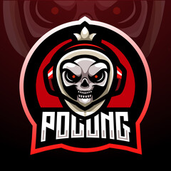Indonesian ghost esport logo mascot design