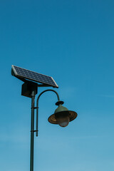 Solar powered street light in Europe