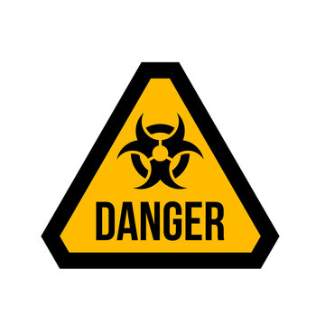 Hazard warning attention biohazard radiation sign