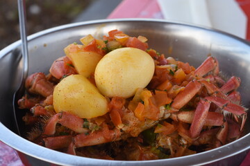Typical dish of crab with sauce in the city of São Luís, maranhão