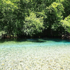 長野県の観光地、上高地の美しい自然の風景