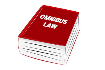 Illustration Vector for Omnibus Law, Red Hand Draw Sketch Bigbook, at with background