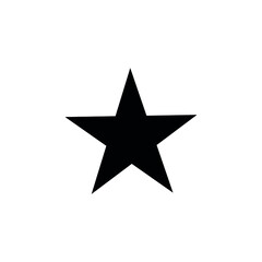 Obraz premium Black star icon on a white background