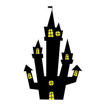 Halloween Black House Vector Design