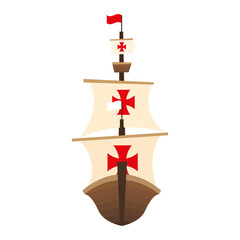 Christopher Columbus ship vector design