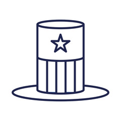 usa hat line style icon vector design