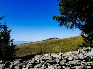 landscape with blue sky