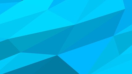 Deep sky blue abstract background. Geometric vector illustration. Colorful 3D wallpaper.