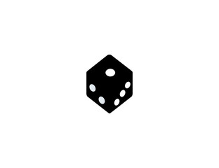 Dice vector flat. Backgammon leisure game