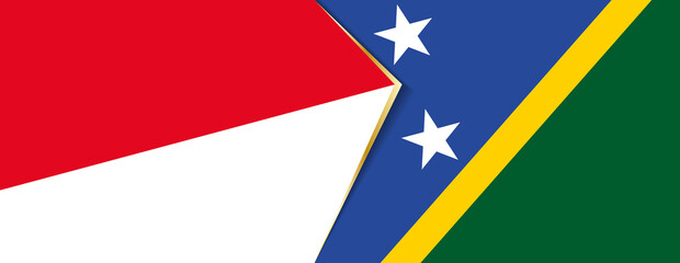 Indonesia and Solomon Islands flags, two vector flags.