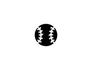 Baseball ball vector icon