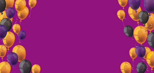 Halloween Balloons Purple Header