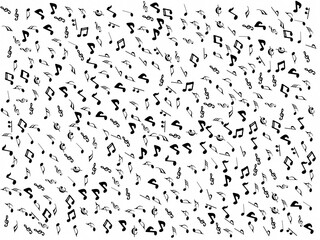 Musical symbols beautiful texture on plain white background