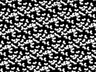 Tiny white hearts beautiful texture on plain black background